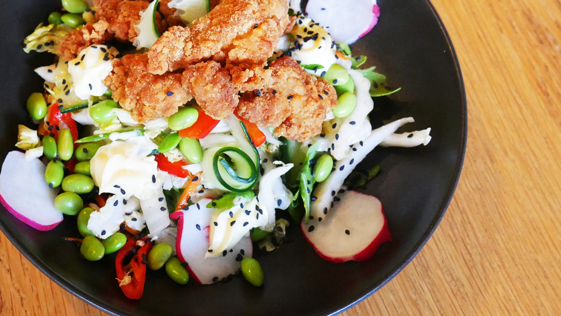 Karaage chicken salad